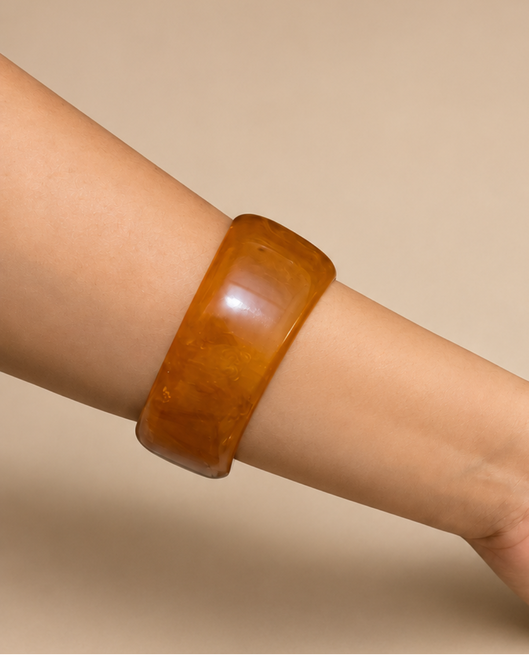 Burnt Orange Chunky Resin Bangle