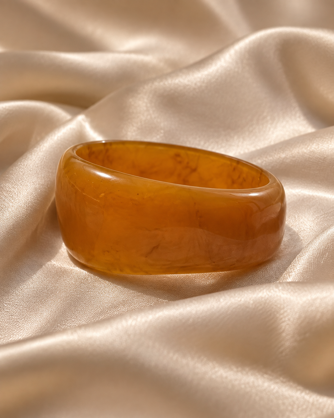 Burnt Orange Chunky Resin Bangle