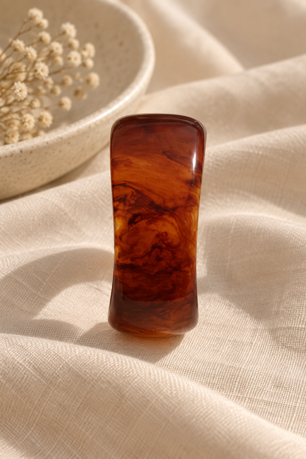 Rustic Brown Chunky Resin Bangle