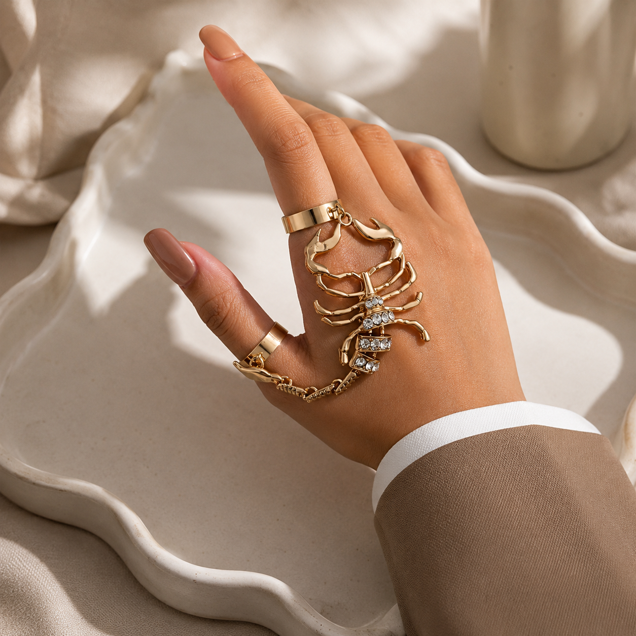 Baddie Energy Statement Scorpion Ring
