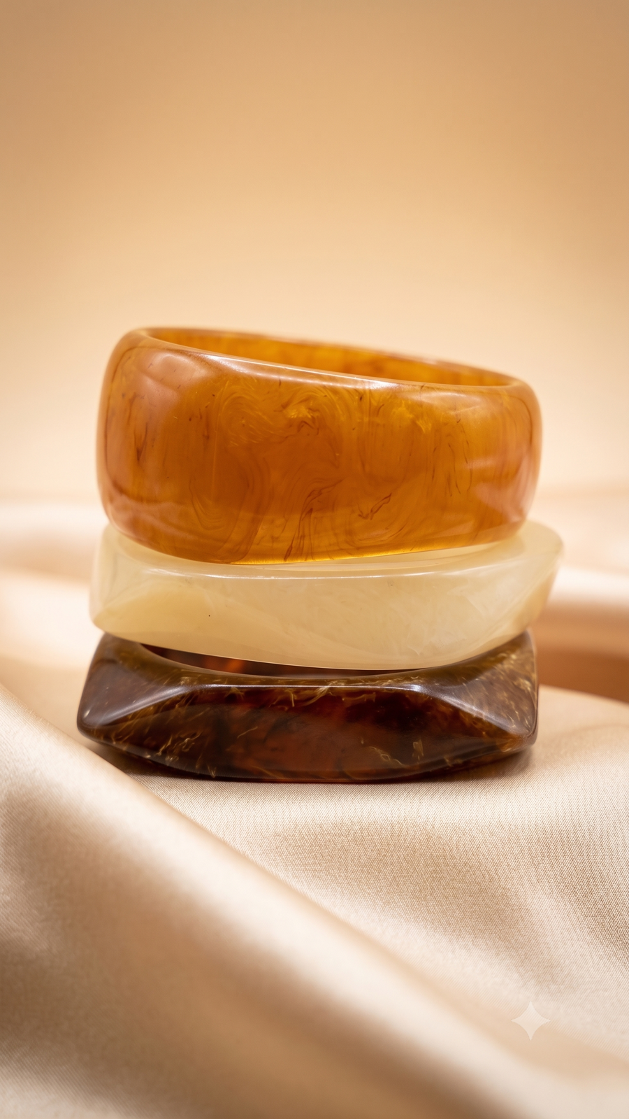 Umber Vibes Editorial Resin Bangle Set