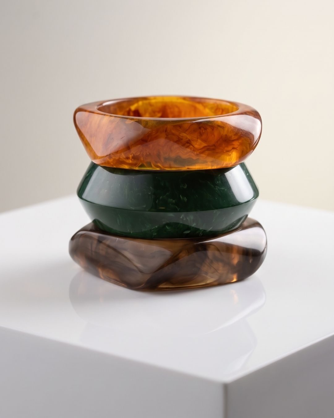 Trio Palette Gloss Resin Statement Stack