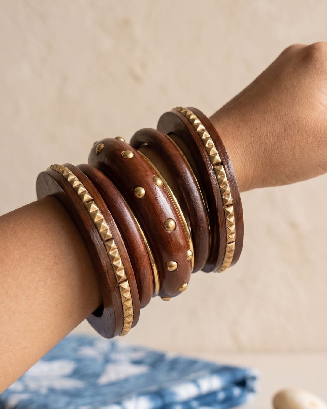 Summer Siren Ripple Wooden Bangle