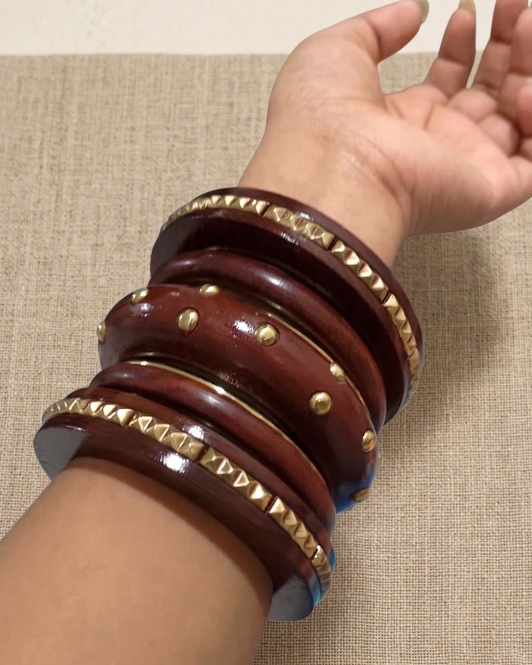 Summer Siren Ripple Wooden Bangle