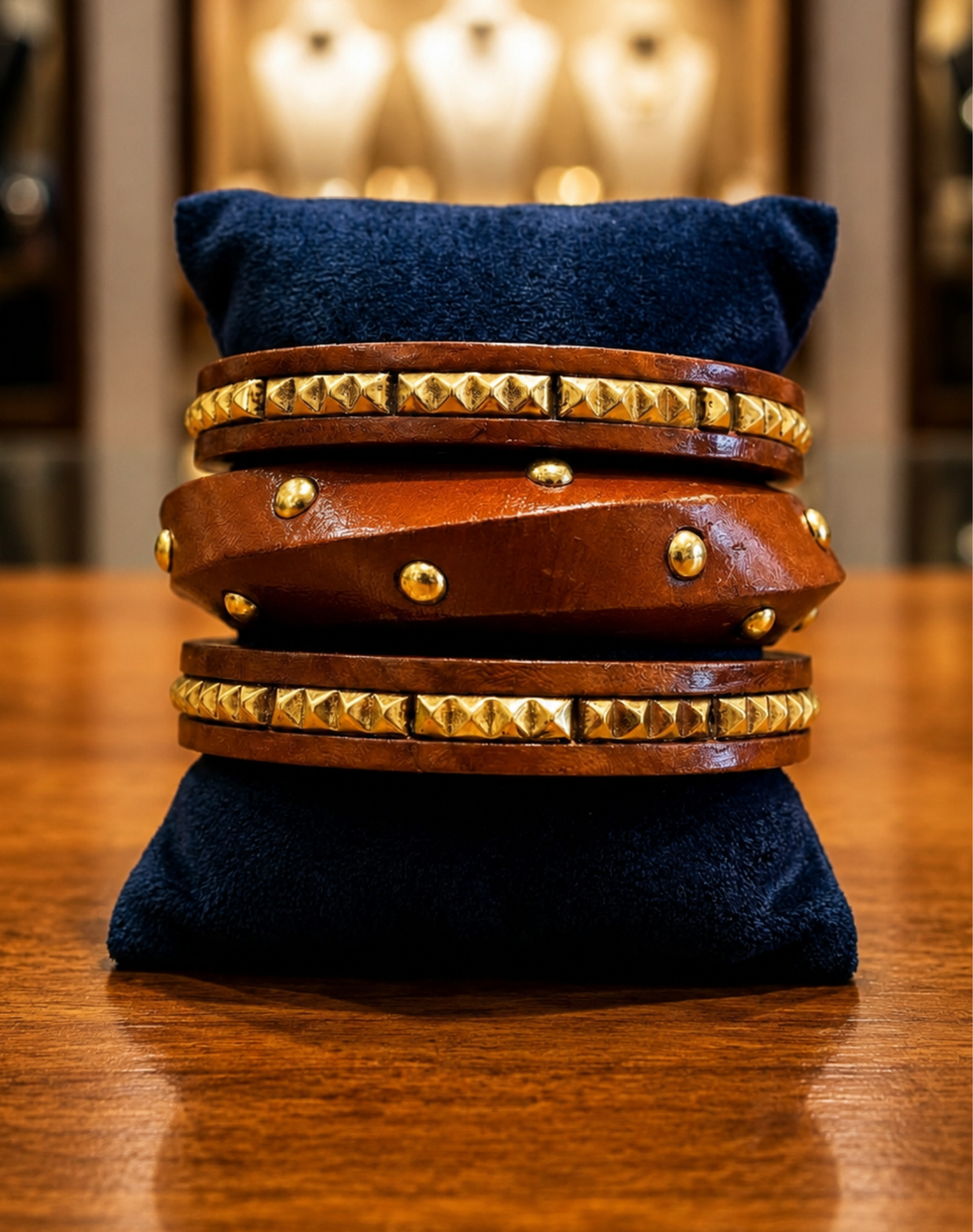 Hot Girl Summer Twisted Wooden Bangle Set